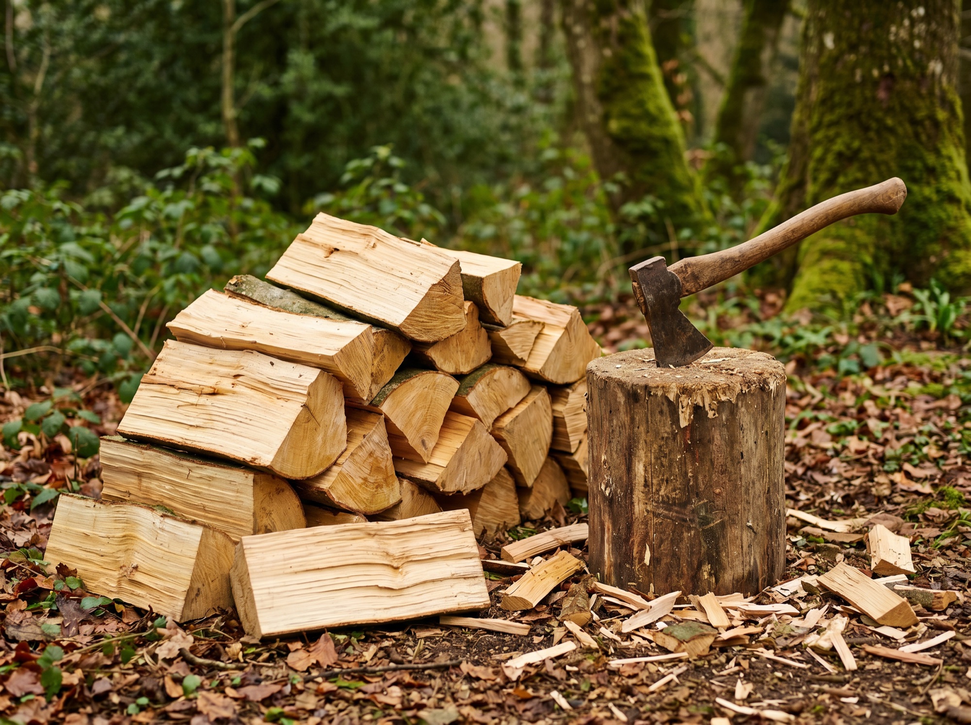 Frisches Holz – Buche
